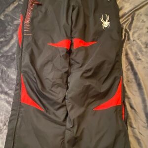 SOLD Spyder Kids Black and Red Bottoms Snow Pants SZ 14